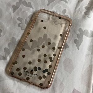 Kate Spade gold polka dot case for iPhone 7/7 plus